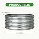 VSGDISTL Galvanized Raised Garden Bed Kit Outdoor,2x2x1ft Round Metal Garden Planter Raised Beds for Vegetables Flowers Herb