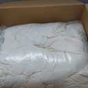 JOLLYVOGUE Ivory Queen Comforter Set, 3 Pieces Seersucker Comforters Queen Size, Lightweight & Fluffy Bedding Sets Queen for All Season with 1 Ruffle Comforter and 2 Ruffle Pillowshams