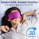 Cooling Eye Mask for Puffy Eyes: Fsa Eligible ltems Hsa, Migraines Headache Fast Relief After Surgery Care Cold Compress, Reusable Face Ice Pack Gel for Dark Circles, Gentle Weighted Sleep Mask Purple
