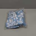 Pioggia Vinyl Tablecloth with Flannel Backed Waterproof Oil-Proof PVC Table Cloth Wipeable Spill-Proof Plastic Table Cover for Indoor and Outdoor(Blue Leaves, 60 x 60 Inch Square)