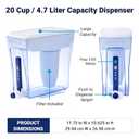 ZeroWater 20-Cup Ready-Pour 5-Stage Water Filter Dispenser with 0 TDS Water Filter – IAPMO Certified to Reduce Lead, Chromium, and PFOA/PFOS