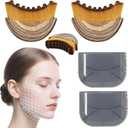 2 x 2 PCS Lymphatic Contour Face Brush,Soft Bristle Facial Dry Brush for Lymphatic Drainage,Gentle Gua Sha Brush Alternative,Face Sculpting Tool for Jawline & Chin,Daily Skincare & Spa Treatment