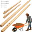 Wooden Wheel Barrow Handles Kit Includes 304 Stainless Steel Nuts and Bolts Along with 2 Wedges,Wheelbarrow Handles Replacement Kit for Gardening and Moving