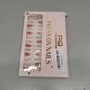 FANDAMEI Press on Nails, 4 Styles 120PCS 3D Flower Press on Nails Short Almond Fake Nails, Medium Almond 3D False Nails, Flower Butterfly Spring Summer Nails for Women