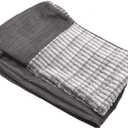 Furhaven Replacement Dog Bed Cover Luxe Faux Fur & Performance Linen Sofa-Style, Machine Washable - Charcoal, Jumbo Plus (XX-Large)