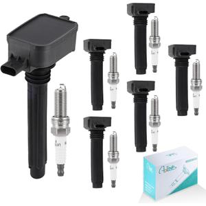 UF807 Ignition Coil Pack Set of 6 & 93175 Spark Plugs (3.6L V6 Only) For Chrysler Pacifica Voyager for Dodge Durango Jeep Gladiator Grand Cherokee Wrangler Ram 1500 68223569AB 0221504032 LKR7DIX-11S