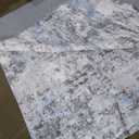 Area Rugs for Living Room: 9x12 Abstract Washable Rug Modern Neutral Large Soft Stain Resistant Non-Slip Backing Machine Table for Bedroom Dining Room Indoor Home Office Carpet - Blue Grey