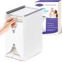 Freeze Organizer and Tower for Breastmilk Storage Bags, First-in First-Out Container Storing System with Quick-Freeze Tray to Freezing Breastmilk, Reusable and Breastfeeding Essentials (White)