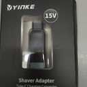 Yinke 15V HQ8505 Type-C Shaver Adapter Charging Converter for Philips Norelco 7700/7500/7400 3500/5300 Series, OneBlade QP6520 QP6530 QP6510, USB-C Shaver Charger Converter without Charger Cord (1 PC)