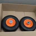 2PK Flat Free Solid Tire for Mowers Front Caster Wheel 9x3.50-4, Replacement for Scag OEM