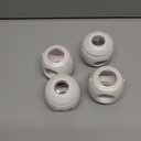 Child Safety Door Knob Cover (4 Pack) Hard-to-Remove Dual-Lock Door Handle Covers for Kids - Reusable Baby Proof Door Knob Locks - Installs Easily, No Tools Needed (White)