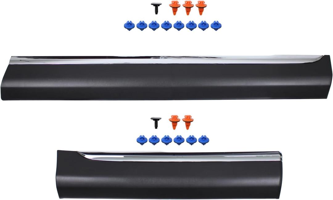 Front and Rear Passenger Side Door Lower Molding Trim for Toyota Highlander 2011-2013