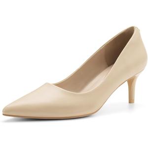 ZURIN Women's Pointed Toe Comfortable Stiletto Heels Closed Toe Dress Pumps Shoes for Wedding Work Office Business 2 1/2 inch, 8, Nude