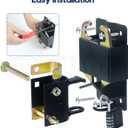 2 Pack S16100700 Two-Way Lockable Gate Latch(Small Size Version: 3"L x 5"H) with Black 4-Digit Combination Lock for Metal Gates with 1-1/4" to 1-1/2" Diameter Tubes