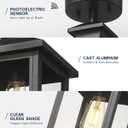 FEMILA Semi Flush Mount Ceiling Light, Dusk to Dawn 16" Matte Black Semi Flush Mount Ceiling Light, E26 Base, for Entryway, Garage, Patio, Farmhouse, ETL Listed, 4FYX88F-L SE BK