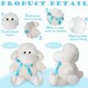 Poen 10 Pcs Lamb Stuffed Animal Sheep Plush Toys 11 Inch Little Lamb Plushy Cute Stuffed Animal Doll White Sheep Toys Huggable Toys Gift for Christmas Easter, Little Ones, Friends, Birthday, Gifts
