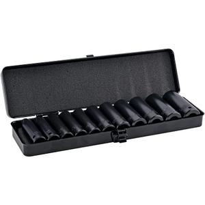 AEROPRO Tools 1/2" Drive Deep Impact Socket Set, 11 Piece,6 Point,3/8 to 1 inch,Cr-V Steel