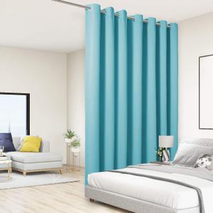 BONZER Room Divider Curtain Total Privacy Wall Noise Reducing Wide Blackout Curtains for Bedroom Living Room, 84L x 108W Inch (7L x 9W ft), 1 Panel, Teal
