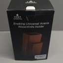 ENOKING Universal Knife Block without Knives, Acacia Wood Knife Holder/Knife Organizer with Removable Plastic Bristles for Kitchen Counter Knife Storage Rack