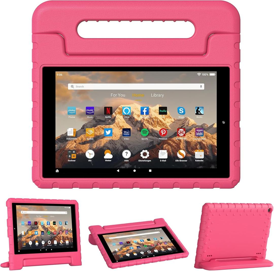 for Amazon Fire hd 10 Tablet case Kids 5th/7th/9th Generation 2015/2017/2019 Released,Lightweight Shockproof Case with Portable Handle Stand for Amazon Kindle Fire HD 10 Tablet
