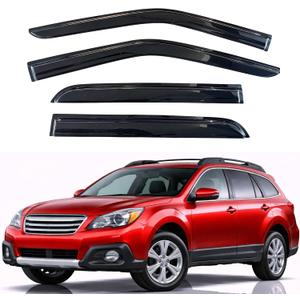 KPY Rain Guards Fit for 2010-2014 Subaru Outback, Out-Channel Window Visors Vent Wind Deflectors 4PC, Car Accessories for 10-14 Outback (Excludes Limited Model)