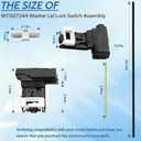 New Upgraded W11307244 W10682535 Washer Lid Lock Switch Assembly for Amana Whirlpool Maytag Replaces Part W10838613 W10838613VP W11253733 PS12704713 W10682535