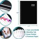 4 x Planner 2026-2027 - Planner 2026 (Jan 2026 - Dec 2026), 2026 Weekly and Monthly Planner 6.3  8.4, Notes, Thick Paper, Back Pocket, Twin-wire Binding