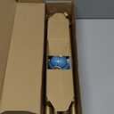 Ceramic Curtain Rods for Windows 18 to 55 Inch, 1 Inch Adjustable Telescoping Drapery Rod Heavy Duty Window Treatment Single Curtain Rod Set for Bedroom, Gold Blue