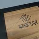 Rustic Wooden Square Picture Frames 8x8 - Set of 2 - Natural Solid Eco Wood with Real Glass for Wall Mounting and Tabletop Photo Frame - Black Charcoal