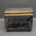 Magnetic Shelf for Fridge with Bamboo Lid, Fruit Vegetable Potato and Onion Wire Basket, Refrigerator Magnetic Spice Rack for Countertops, Cabinets, Laundry Rooms and RVs (Black)