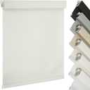Changshade No‑Drill Cordless Light‑Filtering Roller Shades — Custom Cut, Renter‑Friendly Easy Install, Soft Daytime Privacy for Bedroom, Kids Room, Living Room & Study, Stripe Beige, 34x72 inches