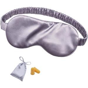 Silk Sleep Mask Eye Mask Blindfold with Double Layer Silk Filling and Elastic Strap for Full Night's Sleep, Travel and Nap, Soft Eye Cover Eyeshade with Luxury Bag and Ear Plugs by OLESILK (Charcoal)