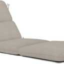 Sunbrella Patio Chaise Cushions, Outdoor Chaise Lounge Cushion with Comfort, Style & Durability Designed for Outdoor Living - Made in The USA, Grey