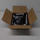 Folding Walker with 2 Skis and 5" Wheels, Lightweight Walkers for Seniors and Adults, Supports Up to 350 Pounds, Adjustable Height, Compact Standard Walker, Black