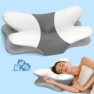 Besyodo Cervical Pillow for Neck Pain Relief  Ergonomic Neck Pillow for Sleeping, Contour Memory Foam Pillows Side Sleeper Pillow for Neck Support, Bed Pillow for Back Stomach Sleepers
