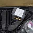 BESy 20 Inch Black Kitchen Faucet with Pull Down Sprayer, Dual Morden Commercial Rv Single Handle Single Hole Double Spout LED Spring Kitchen Sink Faucet with Pot Filler, Matte Black