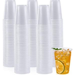 Lilymicky 500 Pack 5 oz Clear Plastic Cups, Small Disposable Drinking Cups, Clear Beverage Tumbler for Tasting, Drinking and Party
