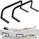 Mattress Retainer Bar Bracket (H3.5) - Keeps Mattress from Sliding on Platform Beds, Adjustable Beds, RV & Camper Mattresses - Black Slide Stopper Rails