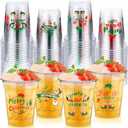 FoldTier 50 Pcs Christmas Elf Cups 12 oz Elf Plastic Cups Clear Xmas Disposable Cups Christmas Theme Drinking Cups for Home Xmas Winter Holiday Theme Party Favors Kitchen Supplies Decoration (Elf)