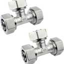 M8010 Maxline 1/2 inch Equal Tee Fitting for rapid air 1/2" NPT Tubing System (2-Pack)
