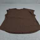 Cicy Bell Womens Summer Cap Sleeve T-Shirts Casual Loose Fit Tunic Tops Crew Neck Tee Shirts (X-Large, Brown)