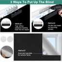 100% Blackout Window Cover Curtains for Bedroom 79x57Inch,No Drill,DIY Cut Portable Black out Shades Blinds Cover for Baby Nursery,RV,Media Room,Removable Hook Loop Tape Straps Stickers,Magnetic Clips
