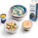 Stasher Premium Reusable Silicone Stretch Lids, Clear, Lids, Airtight Seal, Food Container Covers, BPA Free, Leak-free, Dishwasher Safe, Microwave Safe, Eco-Friendly (Variety 4-Pack)