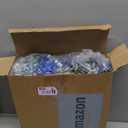 Giegxin 4 Pack 13.8 Inch Faux Velvet Poinsettia Berry Xmas Bush for Indoor Outdoor Christmas Tree Ornament Home Porch Decor(Blue, Classic)