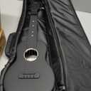 TOM 23" Carbon Fiber Concert Ukulele  Upgraded Ukelele Kit with Quick Locking Strap, Waterproof, Ultra-Lightweight (1.25 lbs), Ideal for Beginners, Professionals & Outdoor Adventures (Black)