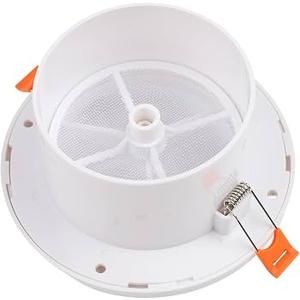 Circular disc-type air vent with integrated filter, for installation on ceilings, walls, or in suspended ceiling ventilation systems