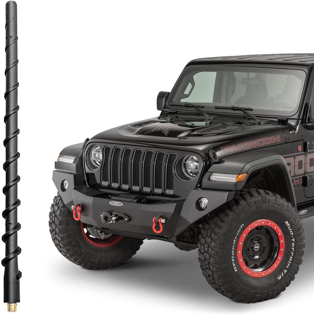 VOFONO 13 Inch Antenna for Jeep Wrangler Gladiator 2025 2024 2007-2025, Short Antenna Upgrade for JL JK Rubicon Sahara Unlimited Sport Willys 4xe Mojave High Altitude Jeep Accessories