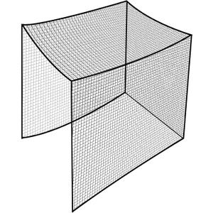 Golf Batting Cage Netting Golf Practice Nets, 10ft x 10ft x 10ft Frame NOT Included, with 4 Carabiners and 2 Tie Rope, for Backyard, Black