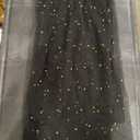 Artoid Mode Pearl Black Gauze Table Runner 120 Inch 10FT, Seasonal Sheer Dining Holiday Wedding Birthday Baby Shower Table Decor for Home Party