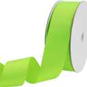 One Roll 50 Yards Soild Neon Green Grosgrain Ribbon 1 1/2 inch Flower Bouquets Ribbons-1.5 inch Thick Gift Wrapping Ribbon-DIY Crafts Bow Hair Headband Accessories Ribbons #544(38mm)
